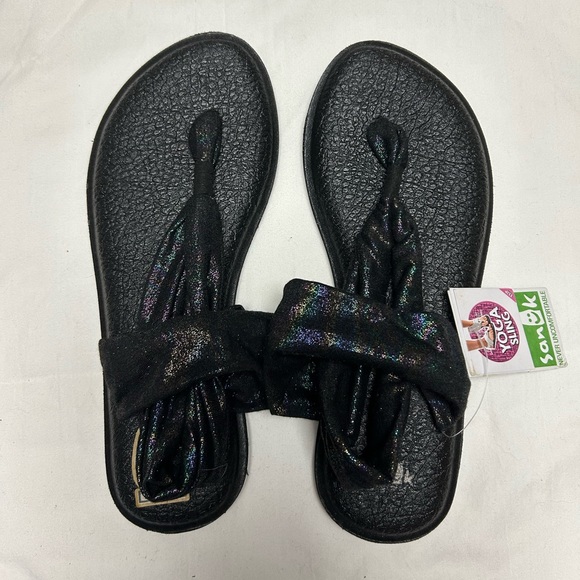 Sanuk Shoes - Sanuk yoga mat sling sandals NWT size 8 metallic multicolor